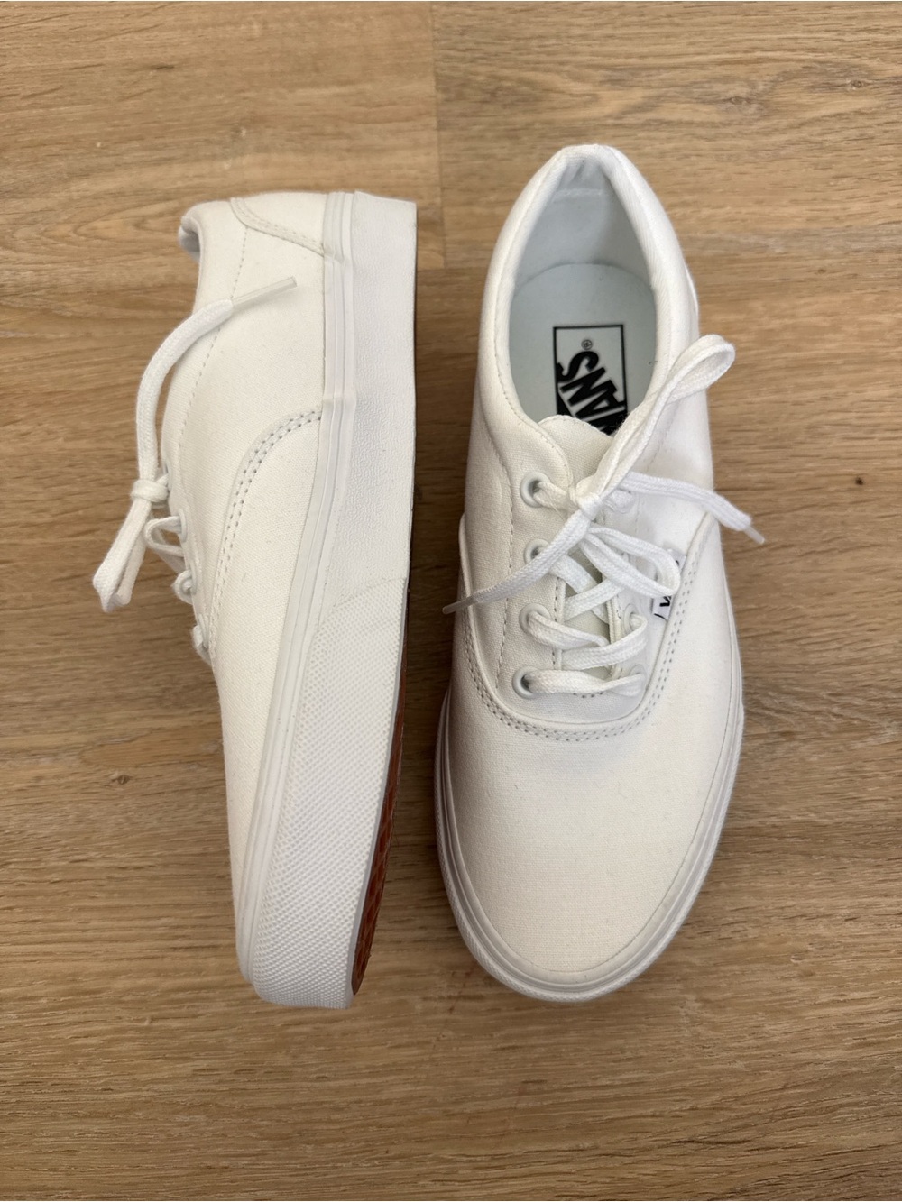 Vans Authentic Low-Top Canvas Sneakers - White Women’s 8